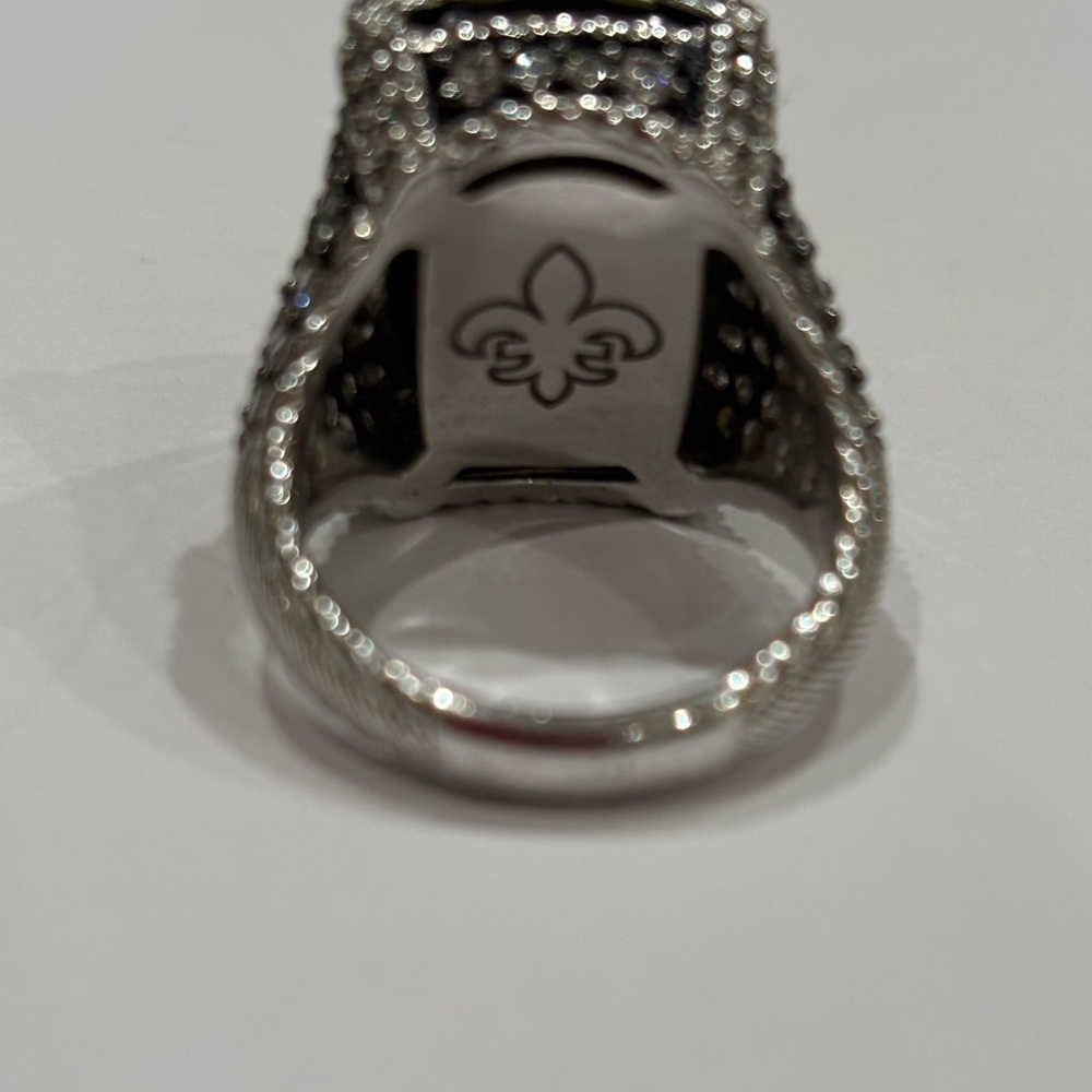Judith Ripka Elegant Black Onyx and CZ Sterling Ring - Picture 5 of 5